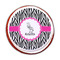 Zebra Printed Icing Circle - Medium - On Cookie