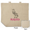 Zebra Reusable Cotton Grocery Bag - Front & Back View