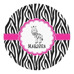 Zebra Round Decal - Small (Personalized)