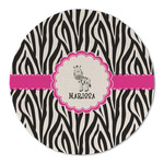 Zebra Round Linen Placemat - Single Sided (Personalized)