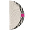 Zebra Round Linen Placemats - HALF FOLDED (single sided)