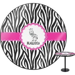 Zebra Round Table - 24" (Personalized)