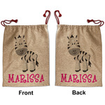 Zebra Santa Sack - Front & Back (Personalized)