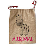 Zebra Santa Sack - Front (Personalized)