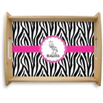 Zebra Natural Wooden Tray - Large (Personalized)