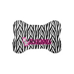 Zebra Bone Shaped Dog Food Mat (Small) (Personalized)