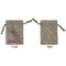 Zebra Small Burlap Gift Bag - Front Approval