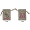 Zebra Small Burlap Gift Bag - Front and Back