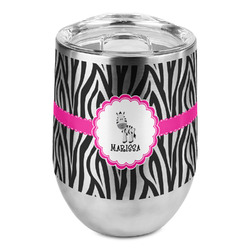 Zebra Stemless Wine Tumbler - Full Print (Personalized)