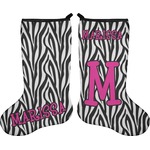 Zebra Holiday Stocking - Double-Sided - Neoprene (Personalized)