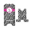 Zebra Stylized Phone Stand - Front & Back - Large