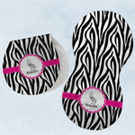 Zebra Burp Pads - Velour - Set of 2 w/ Name or Text