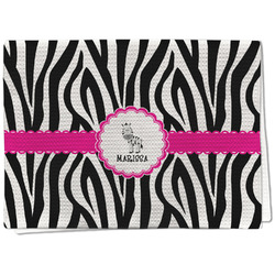 Zebra Kitchen Towel - Waffle Weave - Full Color Print (Personalized)