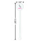 Zebra White Plastic 5.5" Stir Stick - Round - Dimensions