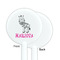 Zebra White Plastic 5.5" Stir Stick - Single Sided - Round - Front & Back