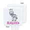 Zebra White Plastic Stir Stick - Single Sided - Square - Approval