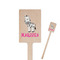 Zebra Wooden 6.25" Stir Stick - Rectangular - Closeup