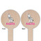 Zebra Wooden 6" Food Pick - Round - Double Sided - Front & Back