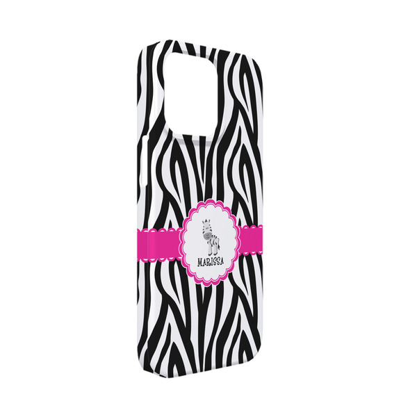 Custom Zebra iPhone Case - Plastic - iPhone 13 Mini (Personalized)