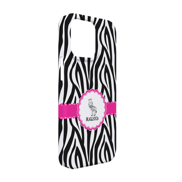 Custom Zebra iPhone Case - Plastic - iPhone 13 Pro (Personalized)