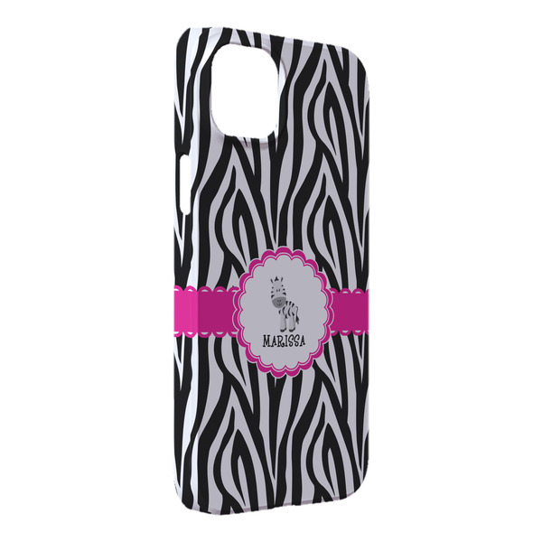 Custom Zebra iPhone Case - Plastic - iPhone 14 Plus (Personalized)