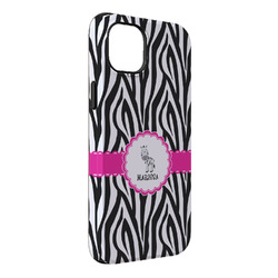 Zebra iPhone Case - Rubber Lined - iPhone 14 Plus (Personalized)