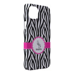 Zebra iPhone Case - Plastic - iPhone 14 Pro Max (Personalized)