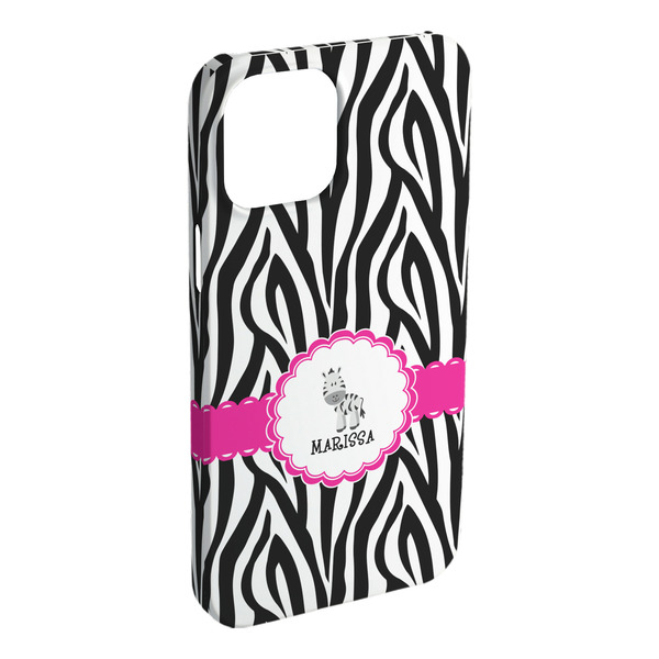 Custom Zebra iPhone Case - Plastic (Personalized)