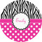 Zebra Print & Polka Dots 1" Multipurpose Round Labels - Single Sticker