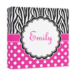 Zebra Print & Polka Dots Canvas Print - 12x12 (Personalized)