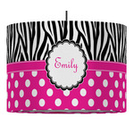 Zebra Print & Polka Dots Drum Pendant Lamp (Personalized)