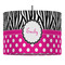 Zebra Print & Polka Dots 16" Drum Lampshade - PENDANT (Fabric)