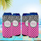 Zebra Print & Polka Dots 16oz Can Sleeve - Set of 4 - LIFESTYLE