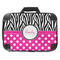 Zebra Print & Polka Dots 18" Laptop Briefcase - FRONT