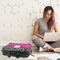 Zebra Print & Polka Dots 18" Laptop Briefcase - LIFESTYLE