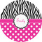 Zebra Print & Polka Dots 2" Multipurpose Round Labels - Single Sticker