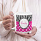 Zebra Print & Polka Dots 20oz Coffee Mug - LIFESTYLE