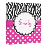 Zebra Print & Polka Dots Canvas Print - 20x24 (Personalized)