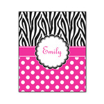 Zebra Print & Polka Dots Wood Print - 20x24 (Personalized)