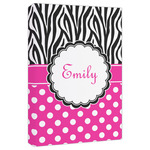 Zebra Print & Polka Dots Canvas Print - 20x30 (Personalized)