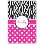 Zebra Print & Polka Dots Wood Print - 20x30 (Personalized)