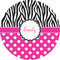 Zebra Print & Polka Dots 3" Multipurpose Round Labels - Single Sticker