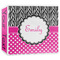 Zebra Print & Polka Dots 3-Ring Binder Main- 3in