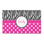 Zebra Print & Polka Dots 3' x 5' Indoor Area Rug (Personalized)