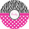 Zebra Print & Polka Dots 5" Multipurpose Round Label - Single Sticker