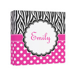 Zebra Print & Polka Dots Canvas Print - 8x8 (Personalized)