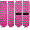 Zebra Print & Polka Dots Adult Crew Socks - Double Pair - Front and Back - Apvl