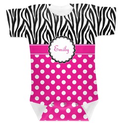 Zebra Print & Polka Dots Baby Bodysuit (Personalized)