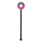 Zebra Print & Polka Dots Black Plastic 5.5" Stir Stick - Round - Single Stick