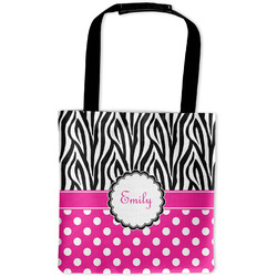 Zebra Print & Polka Dots Auto Back Seat Organizer Bag (Personalized)